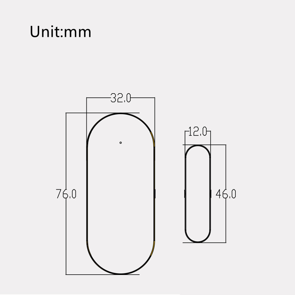 Tuya WiFi smart magnetic door sensor with anti‑theft alarm and app push notifications
