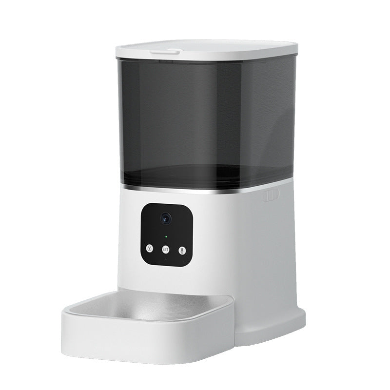 Smart WiFi automatic pet feeder with large capacity, voice recorder, and timer feeding for cats and dogs